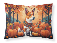 Load image into Gallery viewer, Red Basenji Fall Fabric Standard Pillowcase – Artistic Decorative Front, White Back