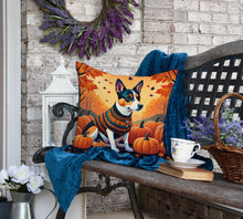 Load image into Gallery viewer, Basenji Fall Fabric Decorative Pillow