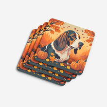 Load image into Gallery viewer, Basset Hound Fall Foam Coaster