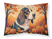 Load image into Gallery viewer, Basset Hound Fall Fabric Standard Pillowcase – Artistic Decorative Front, White Back