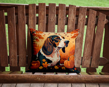 Load image into Gallery viewer, Basset Hound Fall Throw Pillow - 14x14 Decorative Pillow – Art for Your Home &amp; Patio