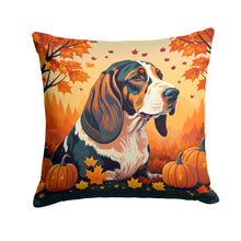 Load image into Gallery viewer, Basset Hound Fall Fabric Decorative Pillow