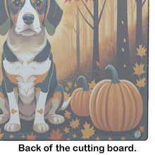 Load image into Gallery viewer, Beagle Fall Glass Cutting Boards – Durable, Decorative Kitchen Art Large