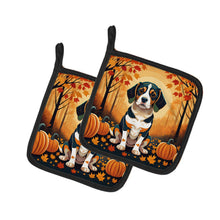 Load image into Gallery viewer, Beagle Fall Pot Holders - Set of 2 Decorative Kitchen Helpers | Made in the USA