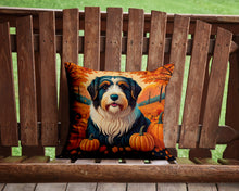 Load image into Gallery viewer, Bearded Collie Fall Throw Pillow - 14x14 Decorative Pillow – Art for Your Home &amp; Patio