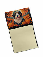 Load image into Gallery viewer, Bearded Collie Fall Sticky Note Holder- Refiilable Desk Accessory Note Pad