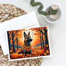 Load image into Gallery viewer, Belgian Malinois Fall Greeting Cards -  Blank Note Cards – 8-Pack of Artist-Designed Cards with Envelopes