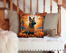 Load image into Gallery viewer, Belgian Malinois Fall Throw Pillow - 14x14 Decorative Pillow – Art for Your Home &amp; Patio