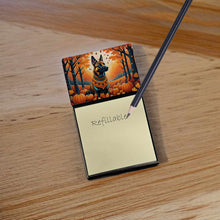 Load image into Gallery viewer, Belgian Malinois Fall Sticky Note Holder- Refiilable Desk Accessory Note Pad