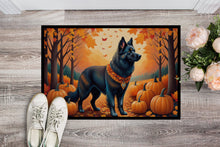 Load image into Gallery viewer, Belgian Sheepdog Fall Doormat -  18x27 Decorative Floor Mat – Indoor/Outdoor Rug