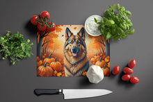 Load image into Gallery viewer, Belgian Tervuren Fall Glass Cutting Boards – Durable, Decorative Kitchen Art Large