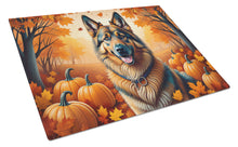 Load image into Gallery viewer, Belgian Tervuren Fall Glass Cutting Boards – Durable, Decorative Kitchen Art Large