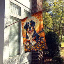 Load image into Gallery viewer, Bernese Mountain Dog Fall House Flag