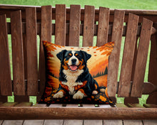 Load image into Gallery viewer, Bernese Mountain Dog Fall Throw Pillow - 14x14 Decorative Pillow – Art for Your Home &amp; Patio