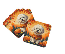 Load image into Gallery viewer, Bichon Frise Fall Foam Coaster