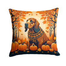 Load image into Gallery viewer, Bloodhound Fall Fabric Decorative Pillow
