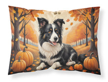 Load image into Gallery viewer, Border Collie Fall Fabric Standard Pillowcase – Artistic Decorative Front, White Back