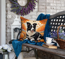 Load image into Gallery viewer, Border Collie Fall Fabric Decorative Pillow