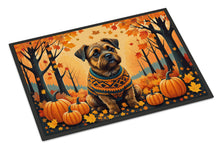 Load image into Gallery viewer, Border Terrier Fall Doormat - 24x36 Decorative Floor Mat – Indoor/Outdoor Rug with Artistic Flair