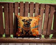 Load image into Gallery viewer, Border Terrier Fall Throw Pillow - 14x14 Decorative Pillow – Art for Your Home &amp; Patio