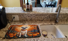 Load image into Gallery viewer, White Boxer Fall Dish Drying Mat