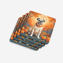 Load image into Gallery viewer, White Boxer Fall Foam Coaster