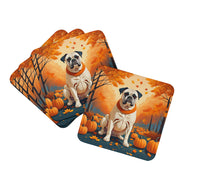 Load image into Gallery viewer, White Boxer Fall Foam Coaster
