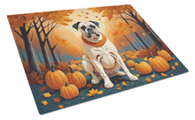 Load image into Gallery viewer, White Boxer Fall Glass Cutting Boards – Durable, Decorative Kitchen Art Large