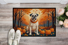 Load image into Gallery viewer, White Boxer Fall Doormat -  18x27 Decorative Floor Mat – Indoor/Outdoor Rug