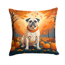 Load image into Gallery viewer, White Boxer Fall Fabric Decorative Pillow