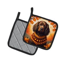 Load image into Gallery viewer, Boykin Spaniel Fall Pot Holders - Set of 2 Decorative Kitchen Helpers | Made in the USA