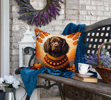 Load image into Gallery viewer, Boykin Spaniel Fall Fabric Decorative Pillow