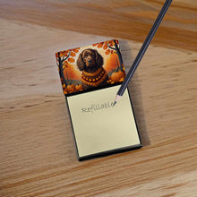 Load image into Gallery viewer, Boykin Spaniel Fall Sticky Note Holder- Refiilable Desk Accessory Note Pad
