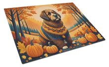 Load image into Gallery viewer, Briard Fall Glass Cutting Boards – Durable, Decorative Kitchen Art Large