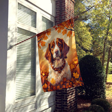 Load image into Gallery viewer, Brittany Spaniel Fall House Flag