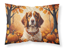 Load image into Gallery viewer, Brittany Spaniel Fall Fabric Standard Pillowcase – Artistic Decorative Front, White Back