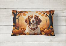 Load image into Gallery viewer, Brittany Spaniel Fall Fabric Decorative Pillow