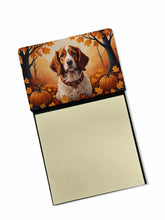 Load image into Gallery viewer, Brittany Spaniel Fall Sticky Note Holder- Refiilable Desk Accessory Note Pad