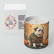 Load image into Gallery viewer, White English Bulldog Fall Decorative Soy Candle
