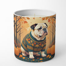 Load image into Gallery viewer, White English Bulldog Fall Decorative Soy Candle