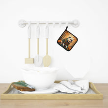 Load image into Gallery viewer, White English Bulldog Fall Pot Holders - Set of 2 Decorative Kitchen Helpers | Made in the USA