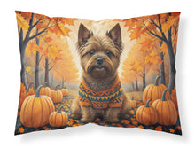 Load image into Gallery viewer, Cairn Terrier Fall Fabric Standard Pillowcase – Artistic Decorative Front, White Back