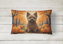 Load image into Gallery viewer, Cairn Terrier Fall Fabric Decorative Pillow