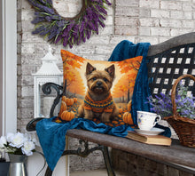 Load image into Gallery viewer, Cairn Terrier Fall Fabric Decorative Pillow