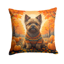 Load image into Gallery viewer, Cairn Terrier Fall Fabric Decorative Pillow