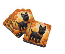Load image into Gallery viewer, Black Cairn Terrier Fall Foam Coaster