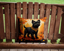 Load image into Gallery viewer, Black Cairn Terrier Fall Throw Pillow - 14x14 Decorative Pillow – Art for Your Home &amp; Patio