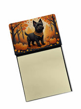 Load image into Gallery viewer, Black Cairn Terrier Fall Sticky Note Holder- Refiilable Desk Accessory Note Pad