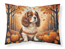Load image into Gallery viewer, Cavalier Spaniel Fall Fabric Standard Pillowcase – Artistic Decorative Front, White Back