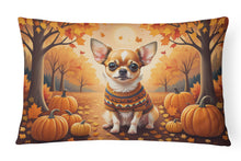 Load image into Gallery viewer, Chihuahua Fall Fabric Decorative Pillow